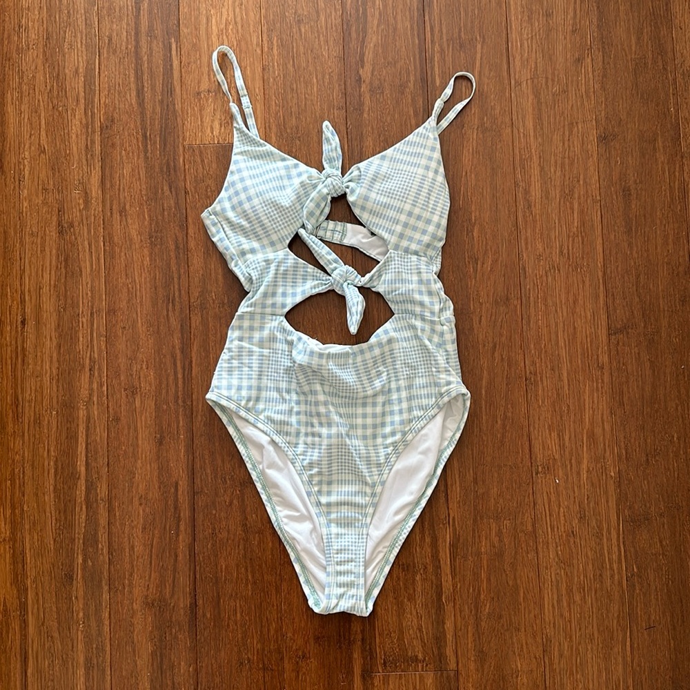 Out from under by urban outfitters pastel gingham one piece